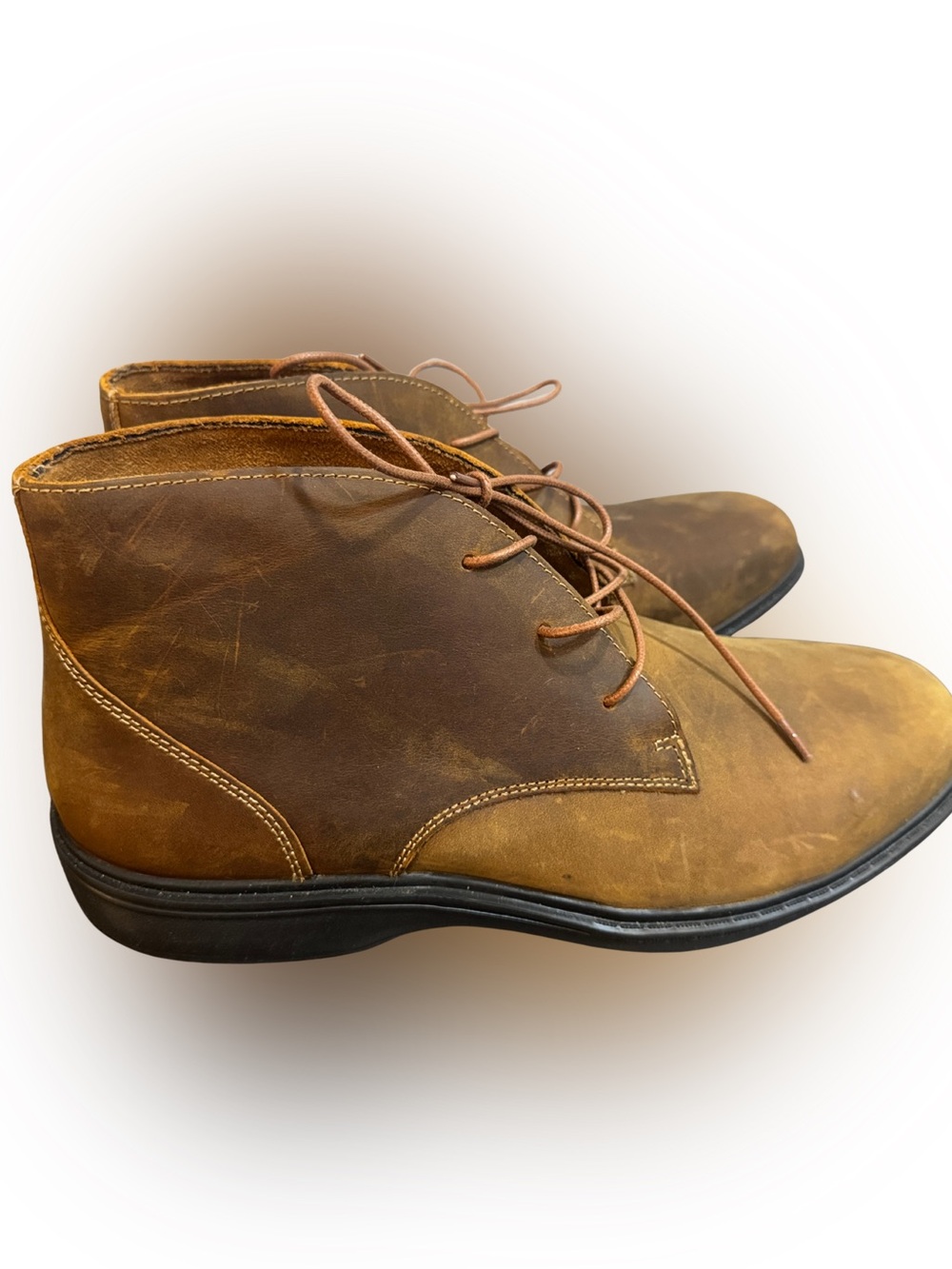 Men's Brown Leather Chukka Boots - Casual Lace-Up Ankle Boots